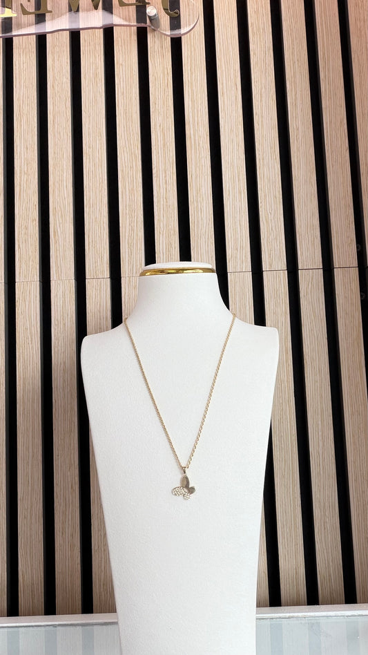 Cadena Torsal con dije de Mariposa