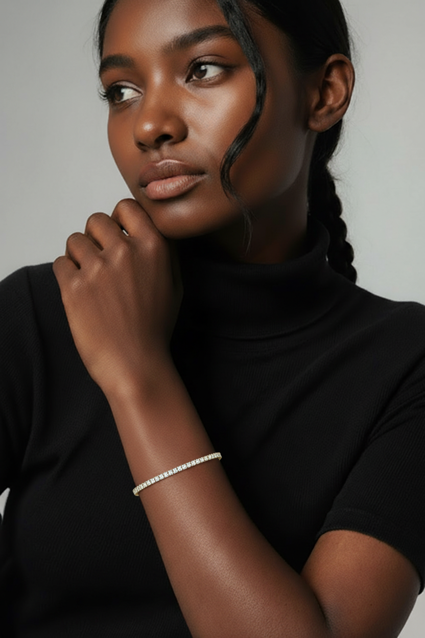 Pulsera Decorada con Piedras en Plata 925