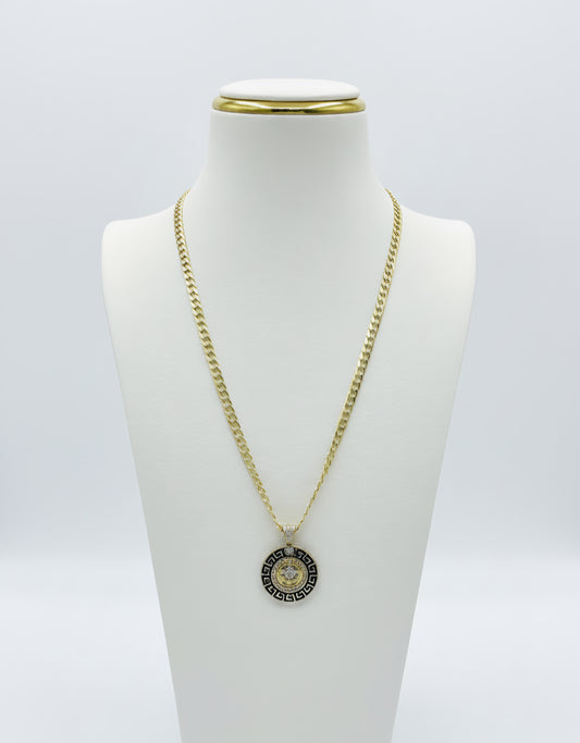 Cadena Martillada 10k Con dije Versace de Ancla