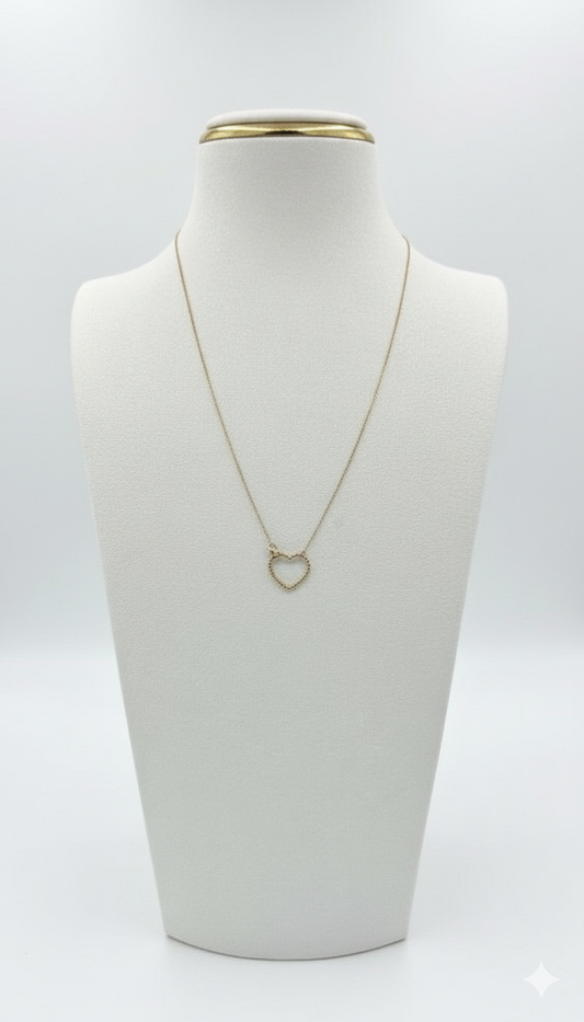 Cadena de Corazón 14k