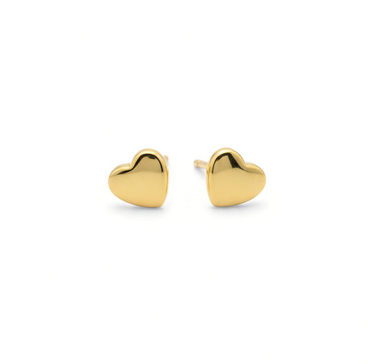 Aretes de Corazón 14k