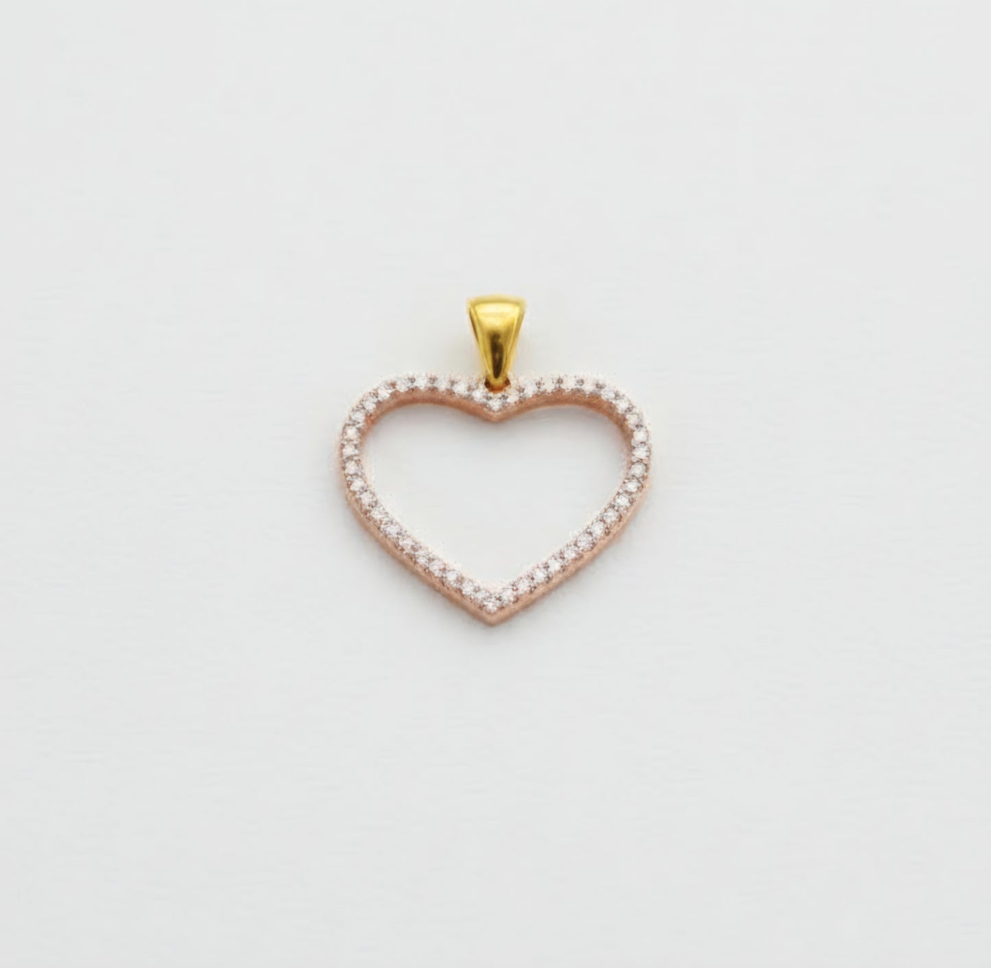 Dije de Corazón (Oro blanco y rosado)